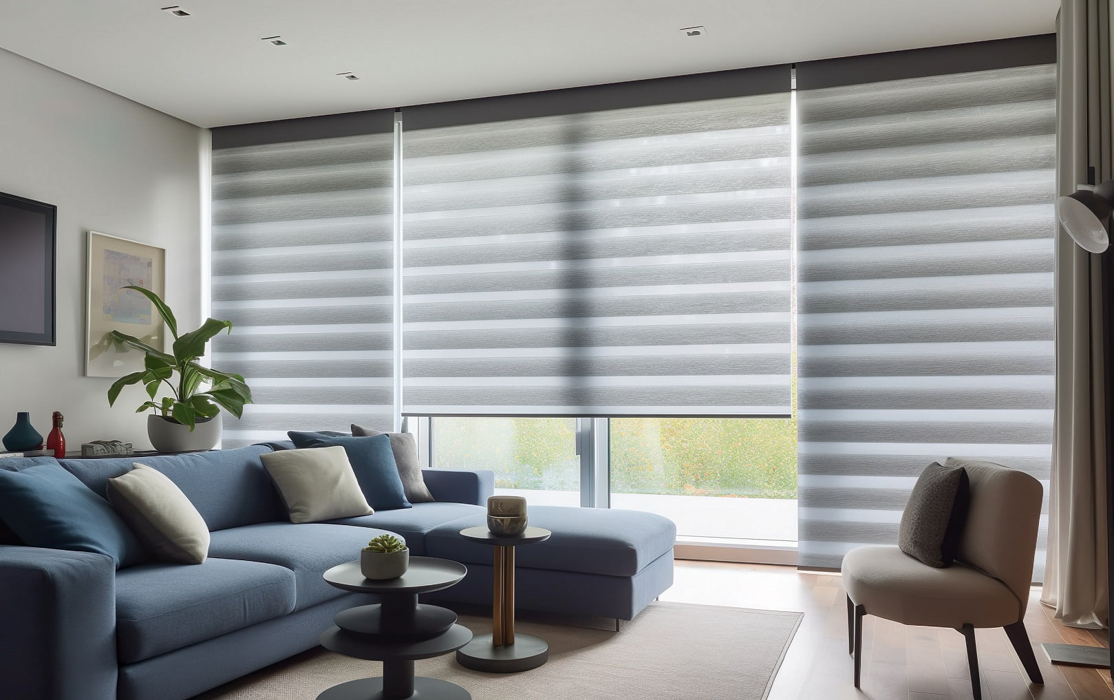 Modern living room with window | The Blind Guy of 30A in Beach, FL