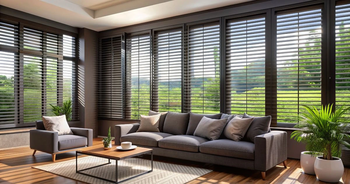 Adjustable shutter louvers for light control and privacy in a 30A home.